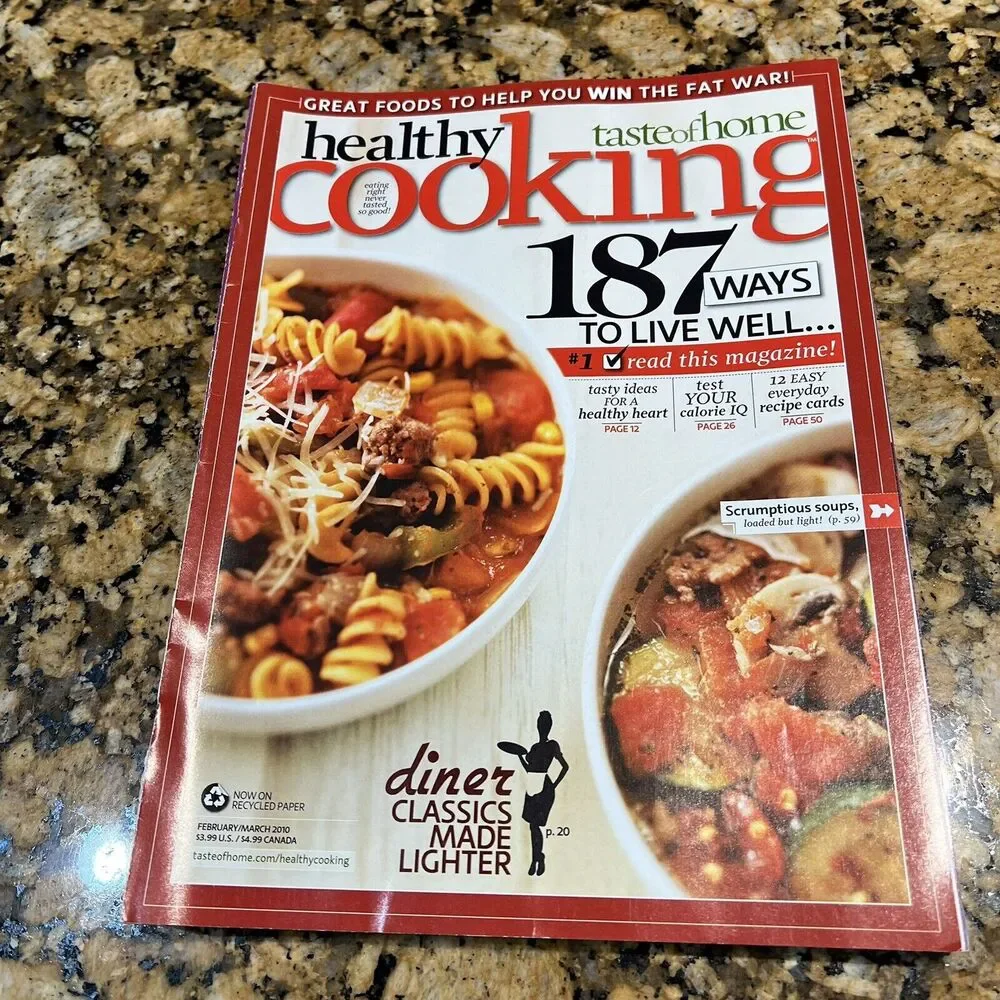 Lot of Taste of Homes Healthy Cooking Recipe Magazines 2010 Back Issue Set Of 6